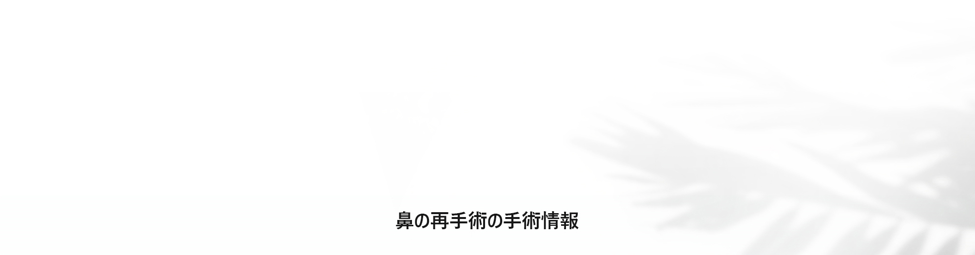 [鼻の再手術の手術情報]